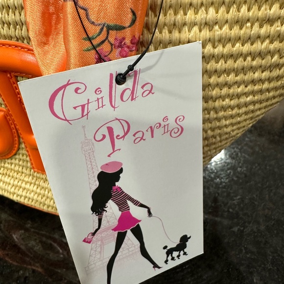 Tan and Orange Shoulder Bag with Woven Design - Picture 3 of 7